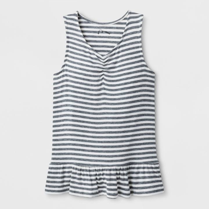 Girls' Peplum Tank Top - Art Class Heather Gray