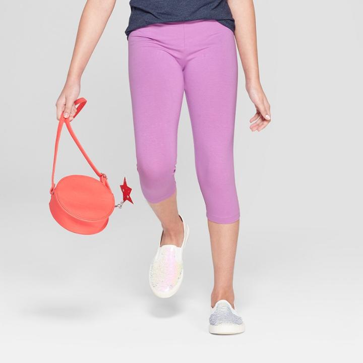 Girls' Capri Leggings - Cat & Jack Violet