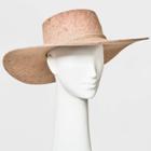 Women's Wide Brim Felt Boater Hat - Universal Thread Taupe Heather, Brown Grey