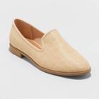 Women's Adeline Woven Round Toe Flat Loafers - Universal Thread Natural 12, Women's, Beige