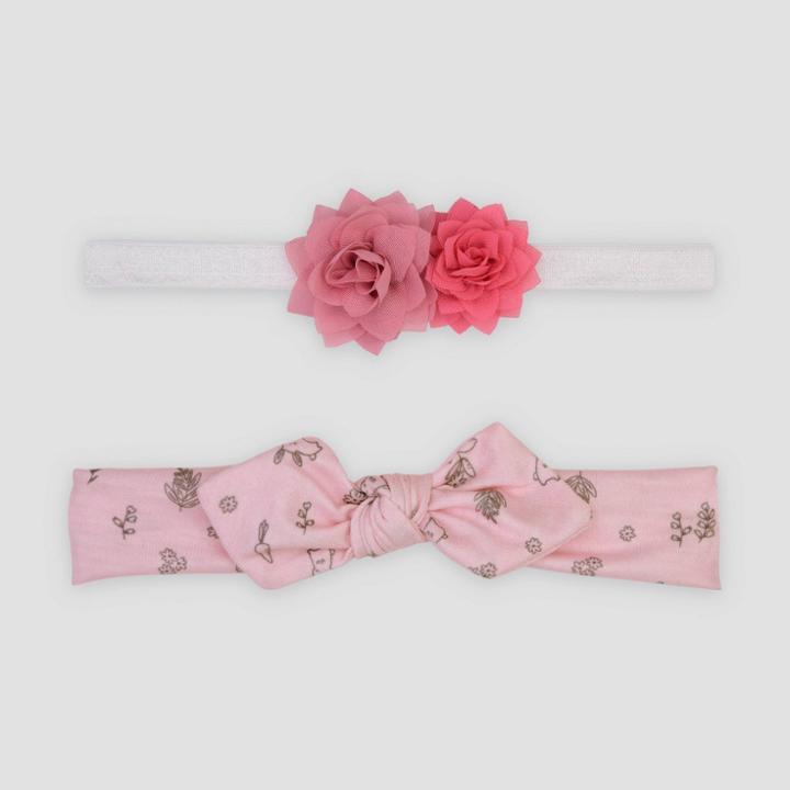 Baby Girls' 2pk Plume Bow Headwrap - Just One You Made By Carter's