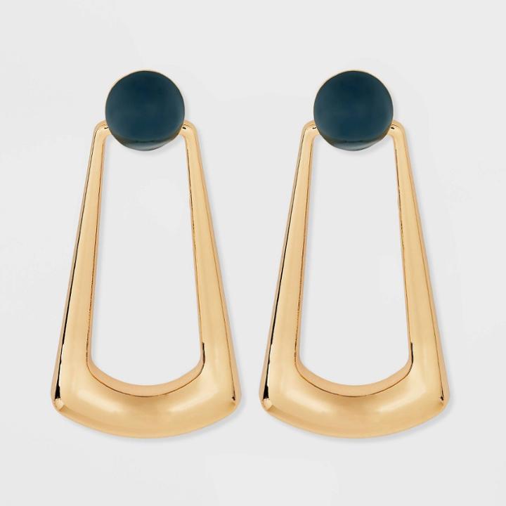 Gold Drop Earrings - A New Day Teal
