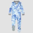 Honest Baby Boys' Tie-dye Snug Fit Footed Pajama - Blue
