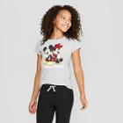 Girls' Disney Mickey & Minnie Graphic Short Sleeve T-shirt - Heather Gray