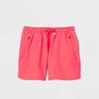 Girls' Quick Dry Board Shorts - All In Motion Bright Red