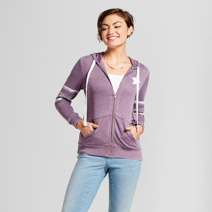 Women's Star Zip Graphic Hoodie - Grayson Threads (juniors') Violet