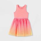 Toddler Girls' Ombre Tulle Tank Dress - Cat & Jack Pink/yellow