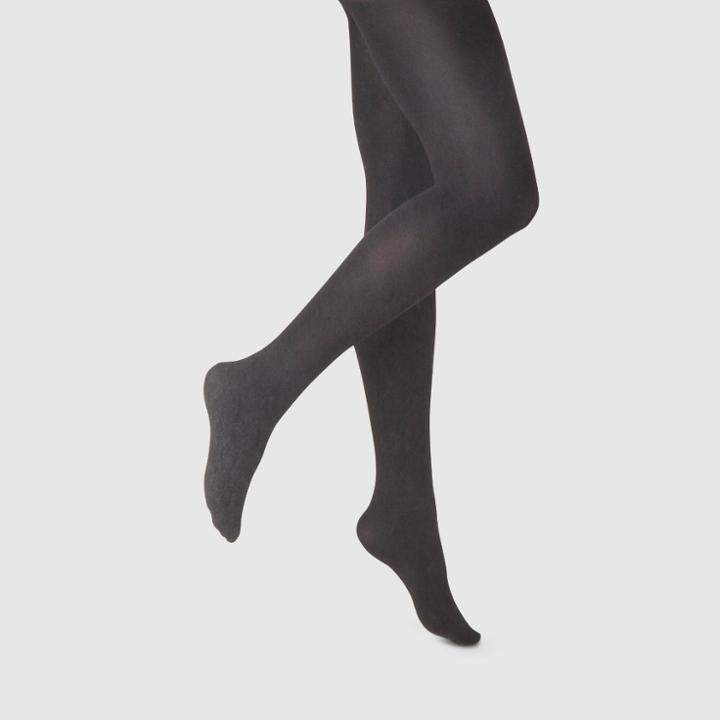Women's 80d Control Top Super Opaque Tights - A New Day Black L/xl,