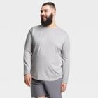 Men's Long Sleeve Soft Gym T-shirt - All In Motion Light Gray S, Men's,