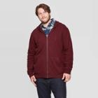 Men's Big & Tall Standard Fit Ultra-soft Full Zip Fleece Hoodie - Goodfellow & Co Pomegranate Mystery 4xb, Red