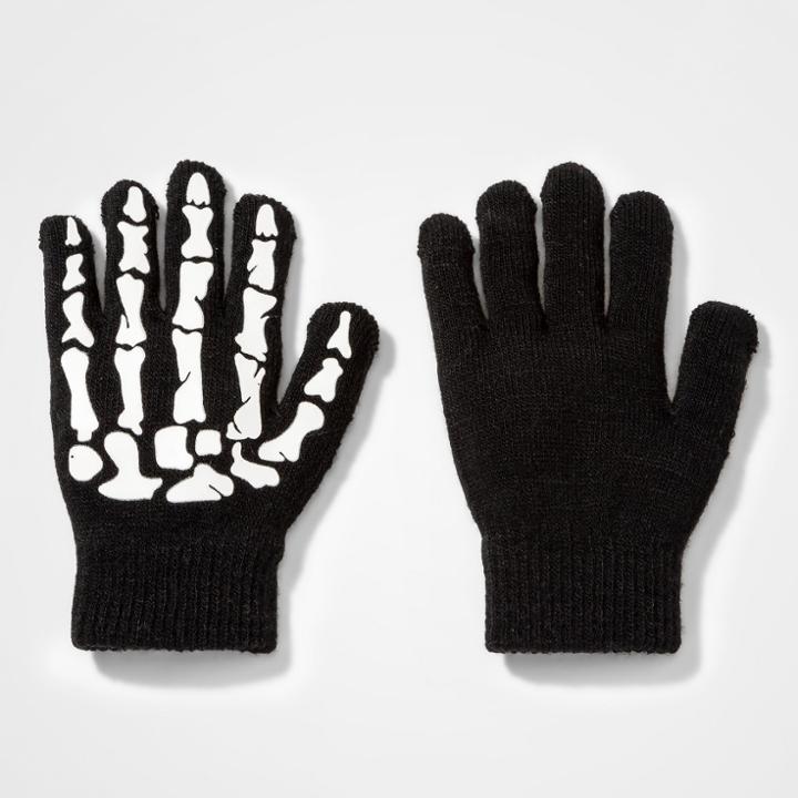 Boys' Skeleton Gloves - Cat & Jack Black