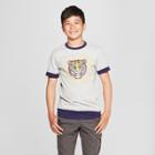 Boys' Curved Hem Short Sleeve Ringer T-shirt - Art Class Gray