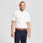 Men's Floral Print Slim Fit Short Sleeve Button-down Shirt - Goodfellow & Co Eco White
