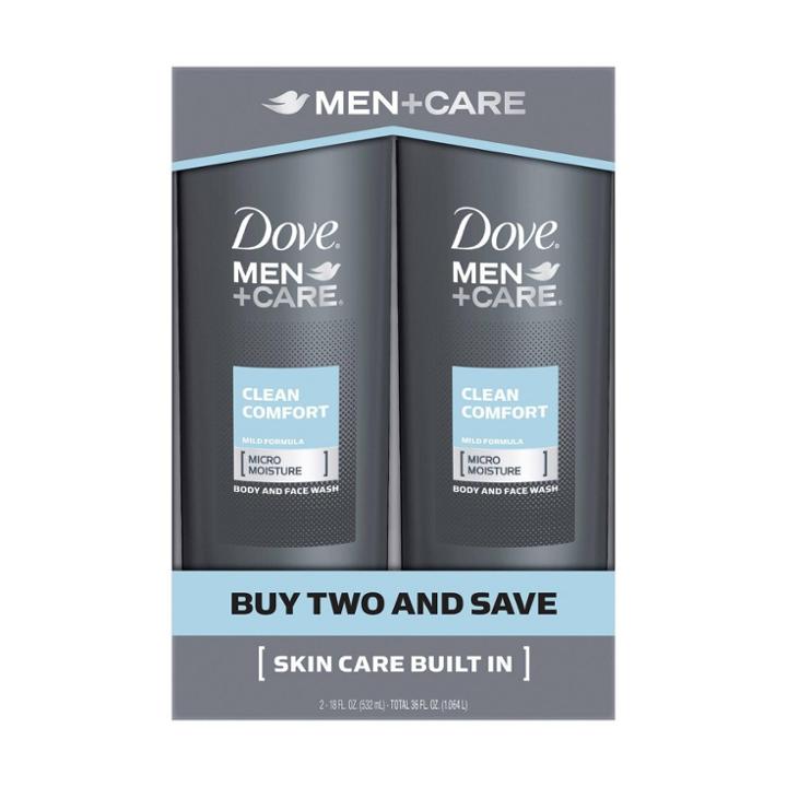 Dove Men+care Clean Comfort Micro Moisture Mild Formula Body Wash - 18 Fl Oz,