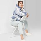Women's Zip-up Puffer Jacket - Wild Fable Blue S, Women's, Size: