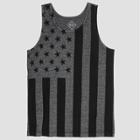 Well Worn Men's Americana Flag Burnout Muscle Tank Top - Gray S, Men's,