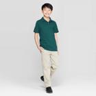 Boys' Uniform Short Sleeve Pique Polo Shirt - Cat & Jack Green