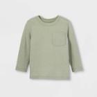 Toddler Boys' Striped Jersey Knit Long Sleeve T-shirt - Cat & Jack Green