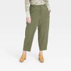 Women's Plus Size Mid-rise Regular Fit Cargo Pants - Knox Rose Olive