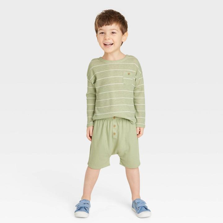 Grayson Collective Toddler Waffle Long Sleeve Top & Bottom Set -