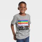 No Brand Pride Kids' Everyone Short Sleeve Round Neck T-shirt - Heather Gray