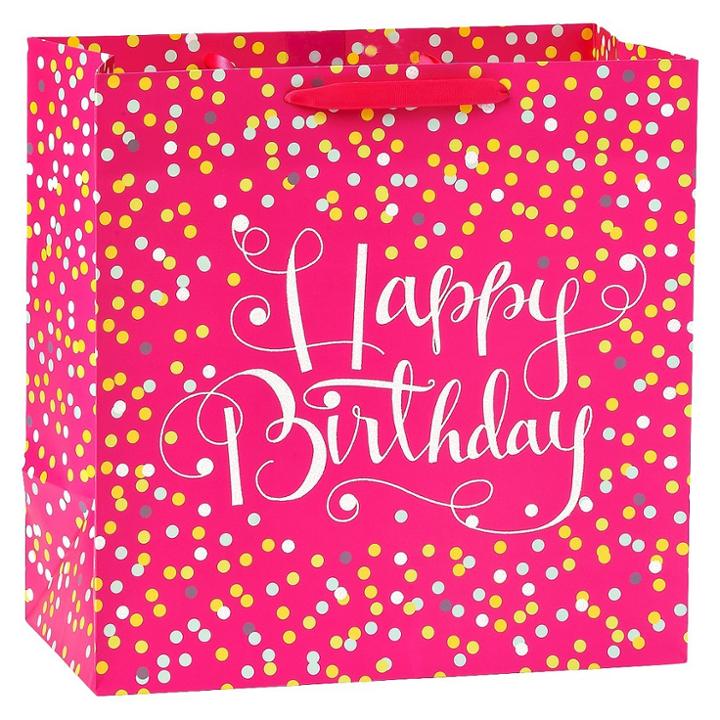 Spritz Confetti Pink Birthday Gift Bag -