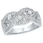 Target 1/20 Ct. T.w. Round Diamond Miracle And Pave Set Fashion Ring In Sterling Silver (5), Girl's, White