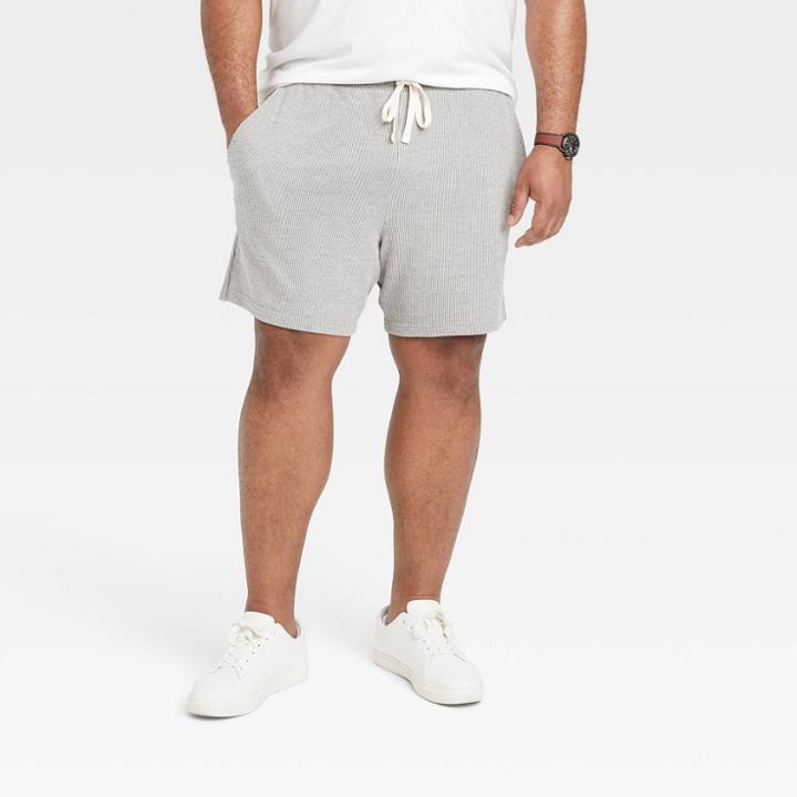 Men's Big & Tall 6.5 Regular Fit Pull-on Shorts - Goodfellow & Co Gray