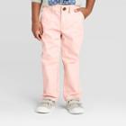 Toddler Boys' Chino Pants - Cat & Jack Pink 12m, Toddler Boy's