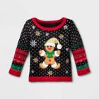 Baby Gingerbread Long Sleeve Sweater - 33 Degrees - Black 12m, Adult Unisex