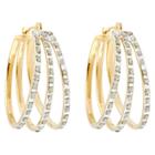 Target Flare Sterling Silver Earrings With Diamond Accents - Yellow