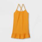 Girls' Flounce Strappy Cover Up - Cat & Jack Yellow