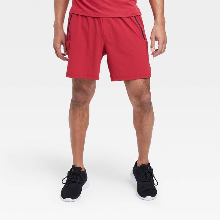 Men's Stretch Woven Shorts 7 - All In Motion Red