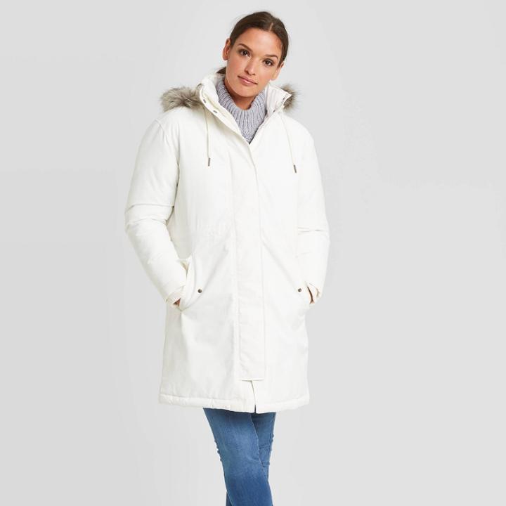 Women's Arctic Parka Coats - Universal Thread Cream