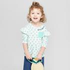 Toddler Girls' Never Grow Up Long Sleeve T-shirt - Cat & Jack Almond Cream