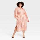 Women's Plus Size Long Sleeve High Cuff Shirtdress - A New Day