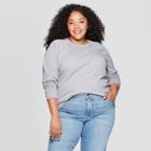 Target Women's Plus Size Crew Sweatshirt - Universal Thread Gray X