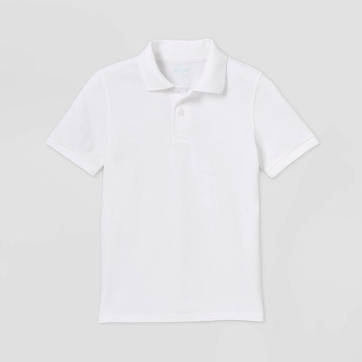 Petiteboys' Short Sleeve Stain Release Uniform Polo Shirt - Cat & Jack White