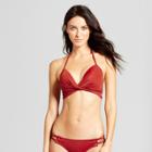 Women's Shore Twist-front Light Lift Bikini Top - Shade & Shore Picante Red