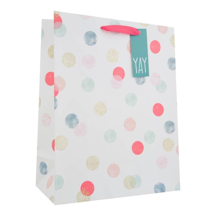 Spritz Large Dot Printed Gift Bag -