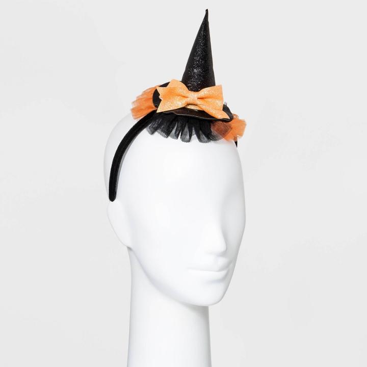 No Brand Witch Hat Tulle Headband - Black