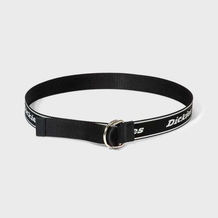 Dickies Women's Logo Web D-ring Belt - Black/white