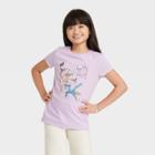 Girls' Printed Short Sleeve Graphic T-shirt - Cat & Jack Violet