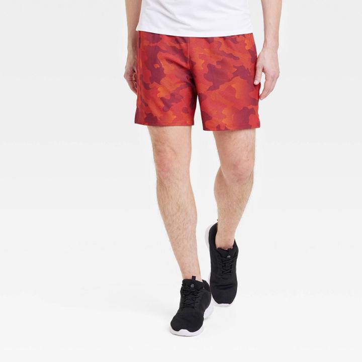 Men's Sport Shorts 8.25 - All In Motion Camo Red