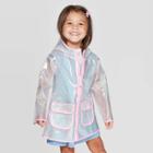 Toddler Girls' Sparkle Rain Coat - Cat & Jack Clear