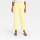 Women's Super-high Rise Vintage Straight Cropped Jeans - Universal Thread Yellow