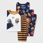 Carter's Just One You Boys' 4pc Food/football 100% Cotton Pajama Set