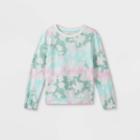 Girls' Printed French Terry Pullover Sweatshirt - Cat & Jack Blue