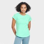 Women's Essential Crewneck Short Sleeve T-shirt - All In Motion Aqua Blue