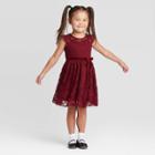 Zenzi Toddler Girls' Lace Dress - Burgundy 12m, Toddler Girl's, Red